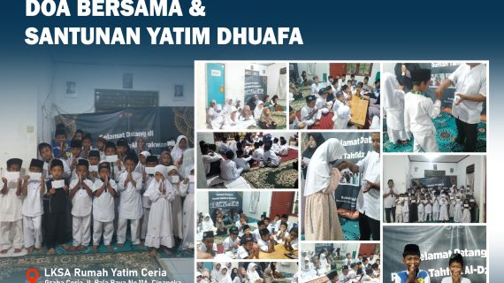 DOA BERSAMA DAN SANTUNAN YATIM DHUAFA 1 MEI 2026